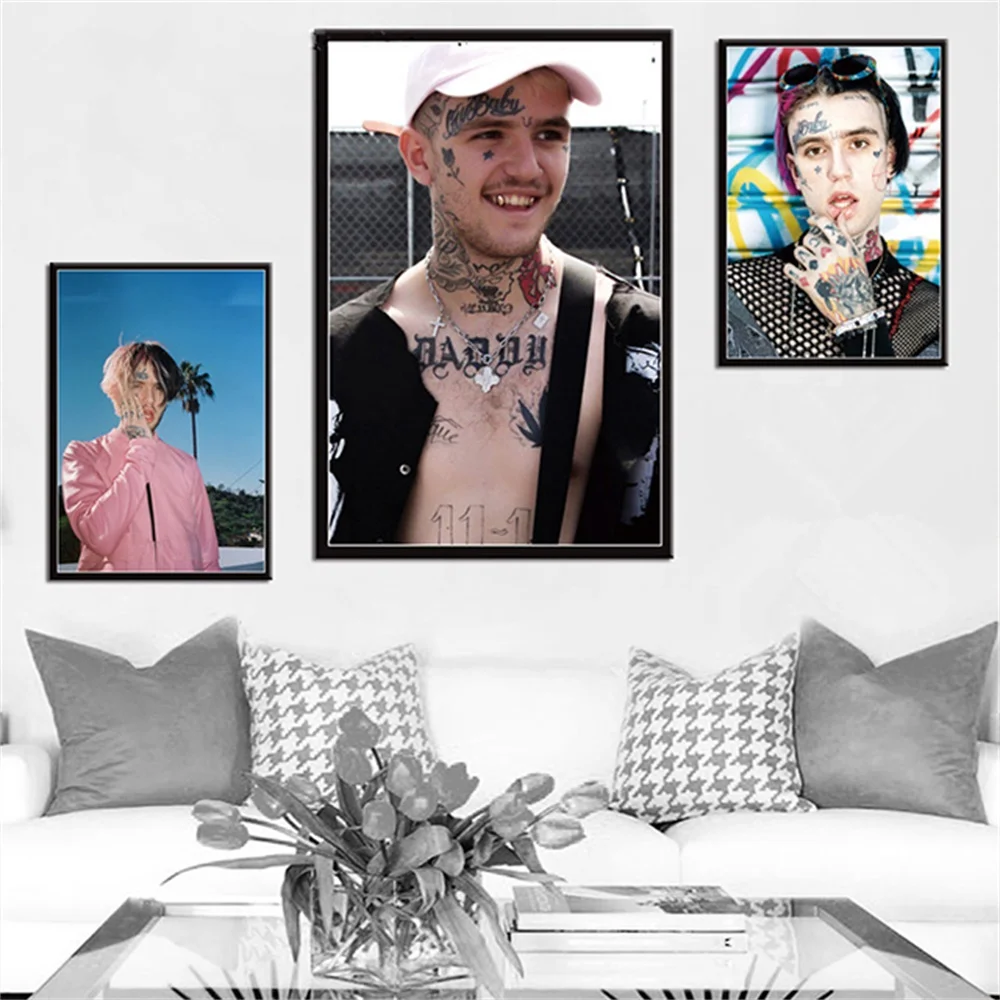 Posters and Prints Hot Lil Peep R.I.P New Hip Hop Rapper Music Singer Star Album Poster Home Decor for Living Room