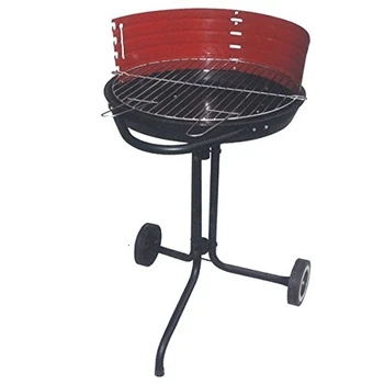

Lapillo CDF00710 Barbecue a Carbone con Ruote, Tondo, Verde/Nero