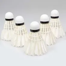 5pcs Duck Feather Shuttlecock Bird White Badminton Ball Game Sport Training Hot Promotion