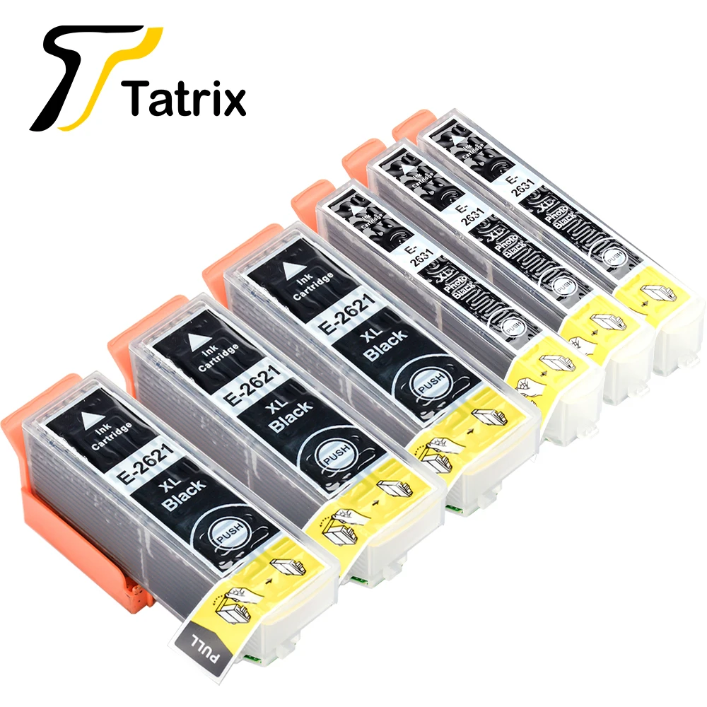 Tatrix черный совместимый чернильный картридж 26XL T2621 T2631 для Epson XP-510 XP-605 XP-610 XP-615 XP-700 XP-710 XP-800 XP-810 принтер