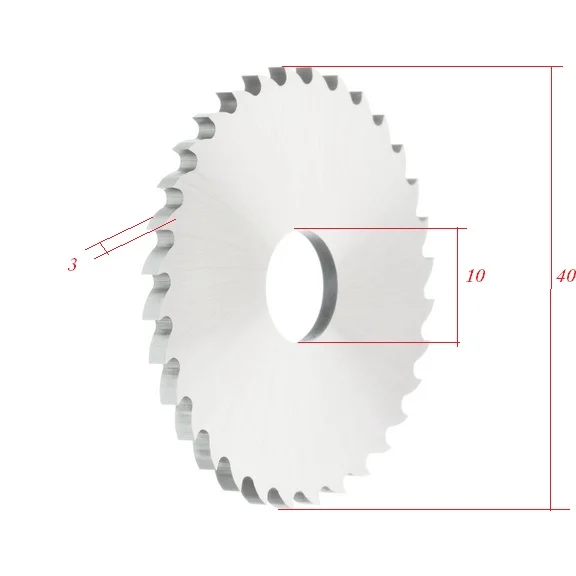 5 шт. наружный диаметр 40 мм Толщина 3 мм дисковая пила Лезвие твердый карбид циркулярная фрезерная Пила Лезвия металлический токарный станок с ЧПУ