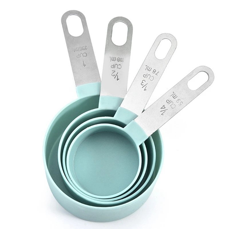 

4PCS/Set Baking Measuring Spoon Stainless Steel Handle Measuring Cup Kitchen Measuring Cup Baking Tool Baking Pan Kitchen Tool