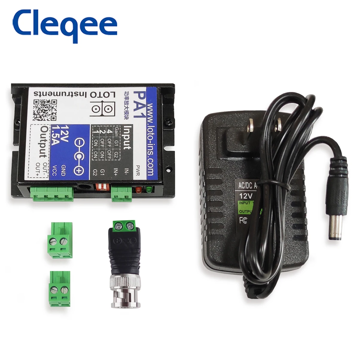 

Cleqee PA1 50KHz Signal Amplifier 1 Channel Oscilloscope Signal Source Servo Drive Solenoid Valve Drive
