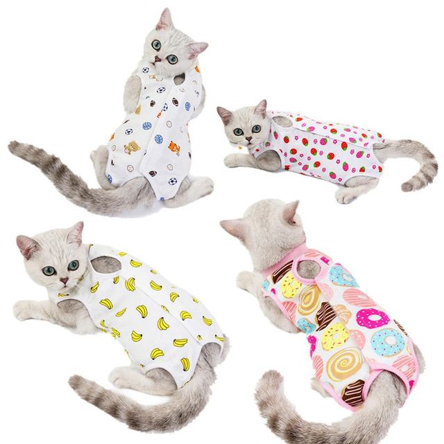 Cat Clothes Pet After Surgery Clothing Wound Antimite Sterilization Suit Recovery Anti Licking