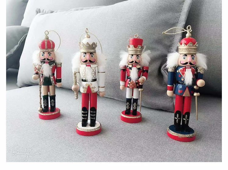 Nutcracker Puppet Soldier Decoration Creative Cartoon Etiquette Soldier Home Decor Pendant Christmas Gift QW133 (1)