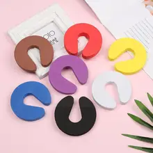 Cerraduras de seguridad para bebés y niños, accesorio con Clip para el dedo, en forma de C, Eva, para puerta suave, para gabinete, K5t9, 2 uds.