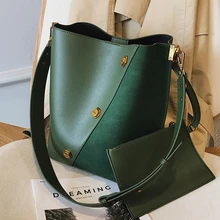 Burminsa Лоскутная замшевая большая сумка-ведро, женские сумки на плечо, винтажные женские сумки-мессенджеры с широким ремешком, большая вместительность, А4, рабочие сумки