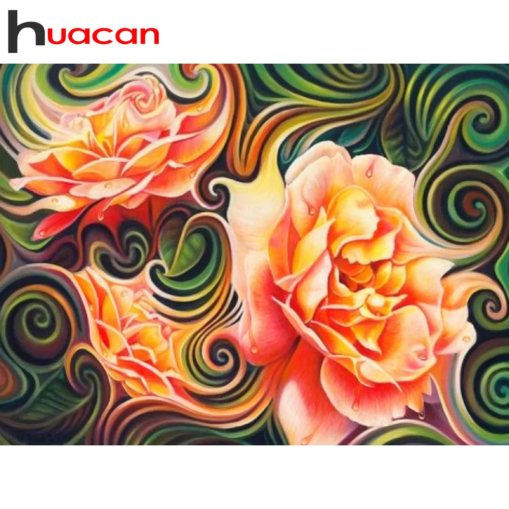 

Huacan 2019 New 5D Diamond Painting Full Square Flower Diamond Mosaic Stitch Embroidery Sale Rhinestone Picture Dropshipping