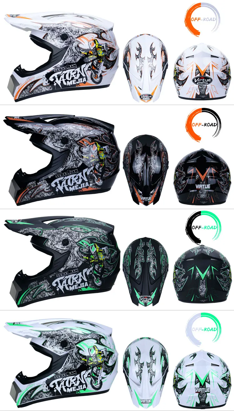 Профессиональный Гоночный Кроссовый шлем hors route Casque Moto Capacete Moto Casco внедорожный мультяшный детский мотоциклетный шлем