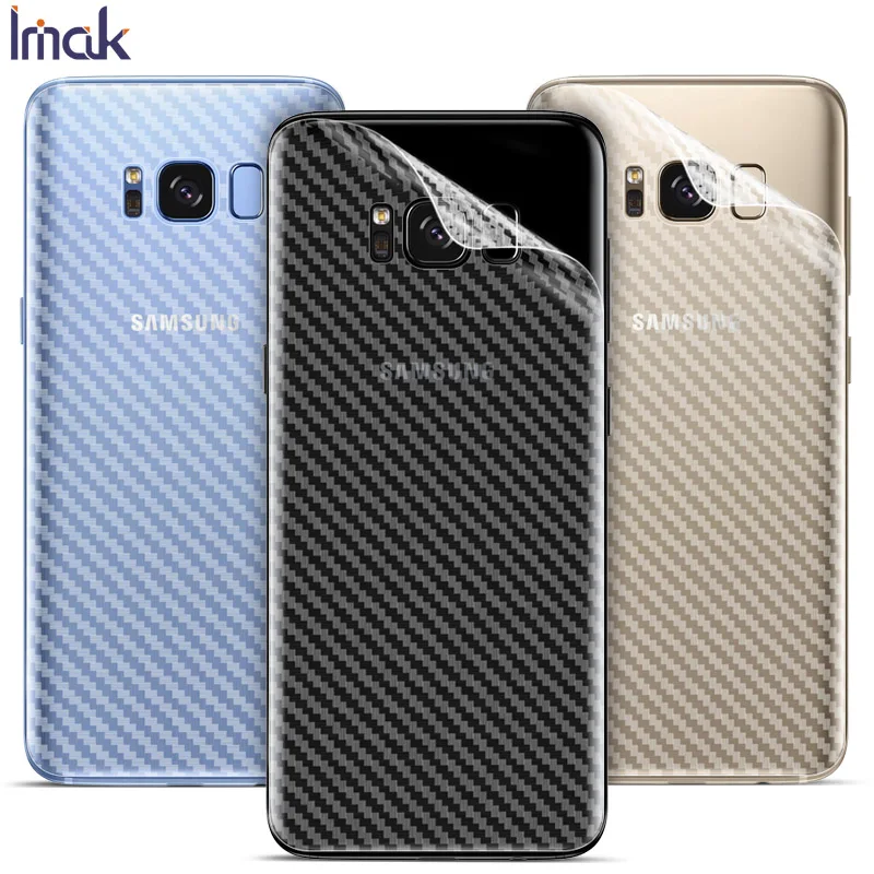 Imak ПВХ углеродное волокно пленка полное покрытие поверхность для Samsung Galaxy S8 S8Plus