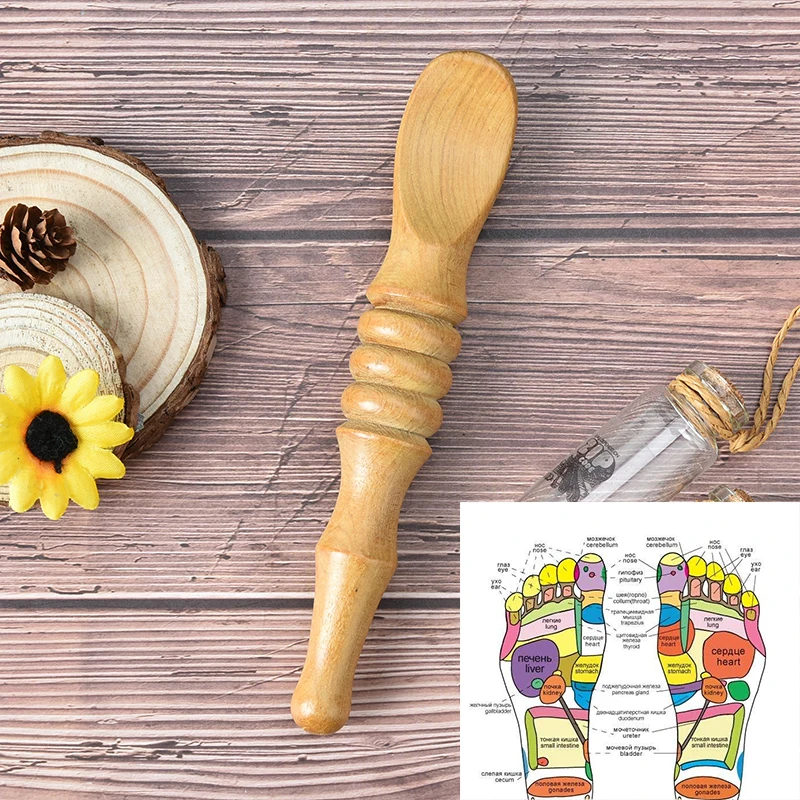 1PC Acupoint Massage Scraping SPA Tool Hand Foot Leg Massage Cross Hammer Palm Body Wood Massage Tool Health Care