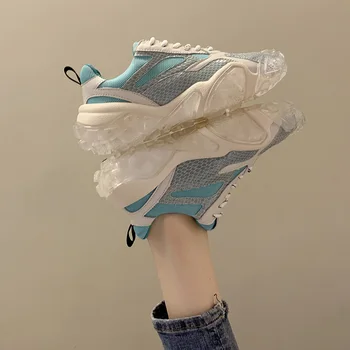 

Net red dad shoes women ins2020 spring crystal thick bottom street shooting net red ins super fire wild color matching sneakers