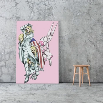 

Funny Valentine D4C STEEL BALL RUN anime Canvas poster Painting wall Art decor Living room Bedroom Study Home Decoration Prints