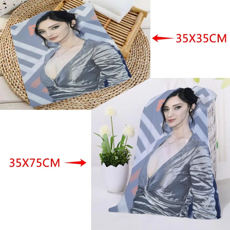 Новое пользовательское полотенце Emma Dumont из микрофибры, абсорбирующее полотенце для ванной комнаты, квадратное полотенце s 35x35 см 35x75 см - Цвет: 7