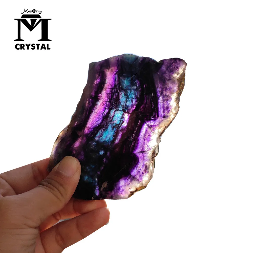 

Rare Natural Fluorite Crystal Colorful Striped Fluorite Rainbow Quartz Jewelry Ornament Stone Home Decoration Gift