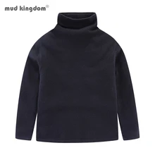 

Mudkingdom Boys Gilrs Sweaters Lightweight Solid Long Sleeve Kids Clothes Turtleneck Kint Autumn Winter Sweater