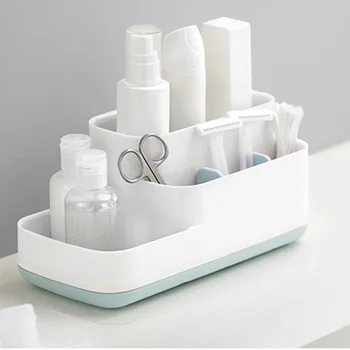 

Simple Plastic Makeup Organizer Separated Makeup Box Cosmetic Organizer Lipstick rangement maquillage Bathroom Table Organizer