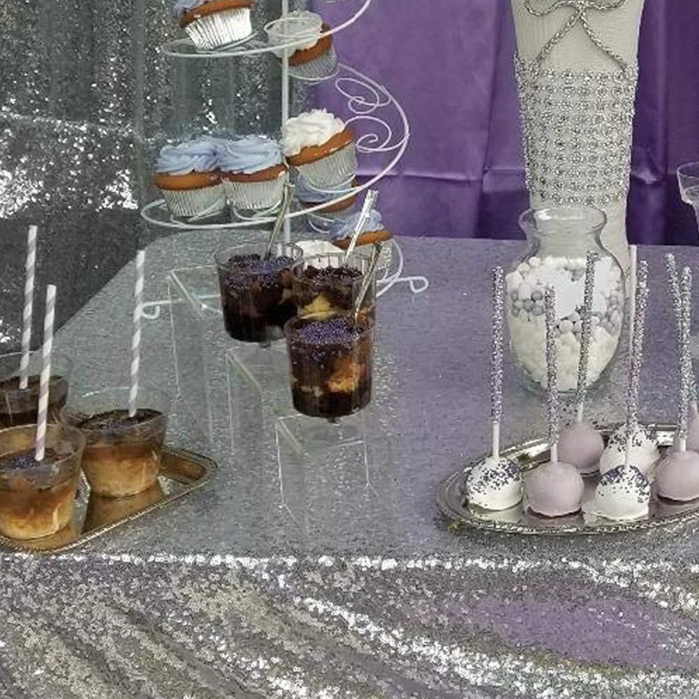  Set Of 6 Acrylic Riser Jewerly Display Home Universal Wedding Cake Stand Showcase Detachable Table 
