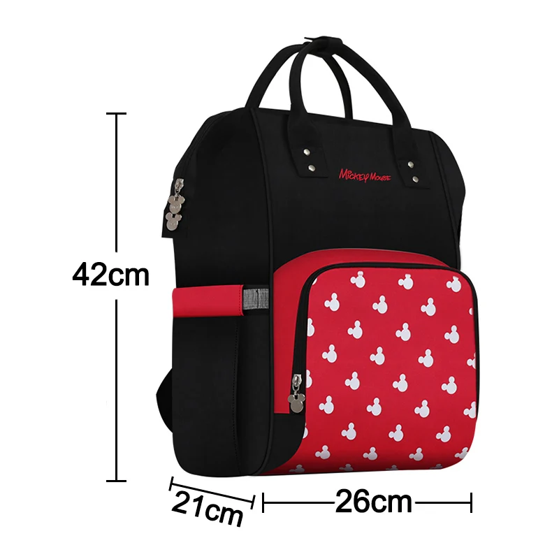 Disney Mommy Diaper Bags Mother Large Capacity Travel Nappy Backpacks anti-loss zipper Baby Nursing 	Disney Bags dropshiping