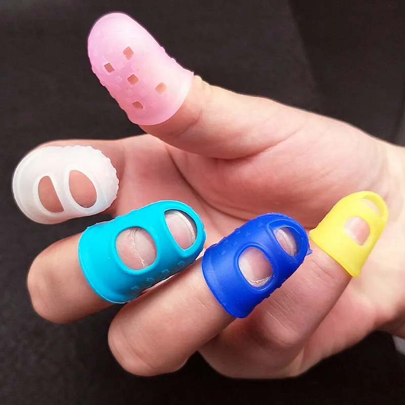 5pcs/Lot Multifunctional Silicone Thimbles Hollowed Out Breathable