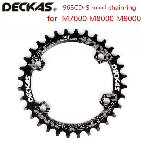Deckas круглый горный велосипед Φ BCD 96 мм 32/34/36/38T 96bcd 7 11 скорость для кривошипа shimano M7000