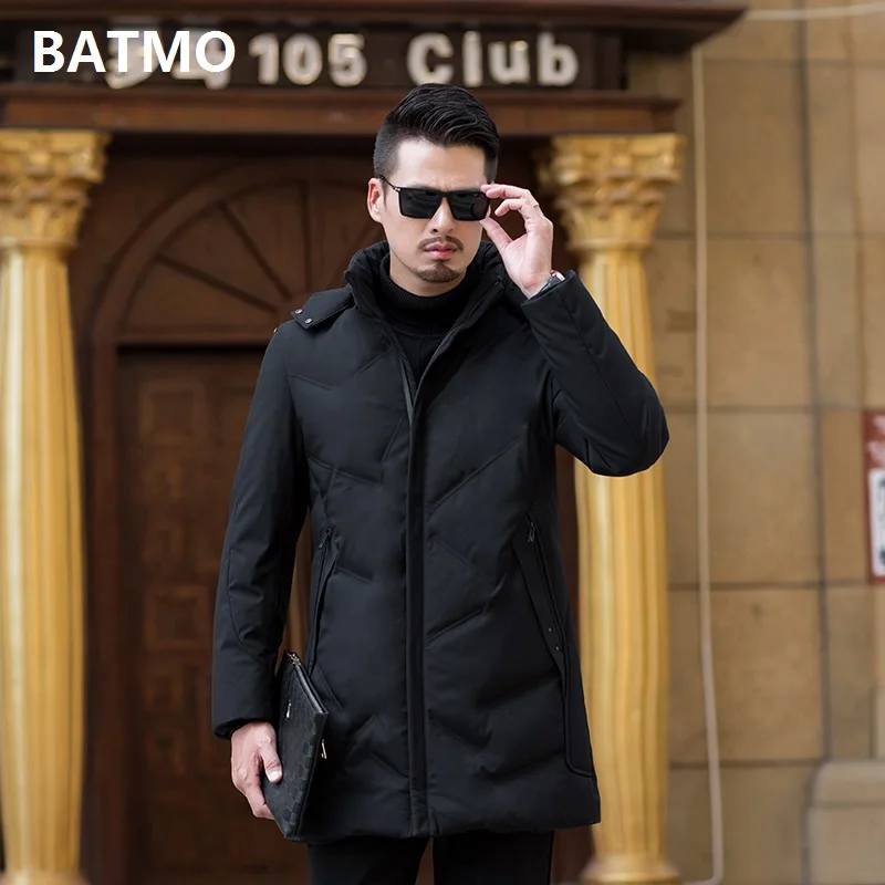 BATMO Новое поступление зимние высококачественные куртки с капюшоном на 90% белом утином пуху мужские зимние теплые пальто Большие размеры L-7XL 9815