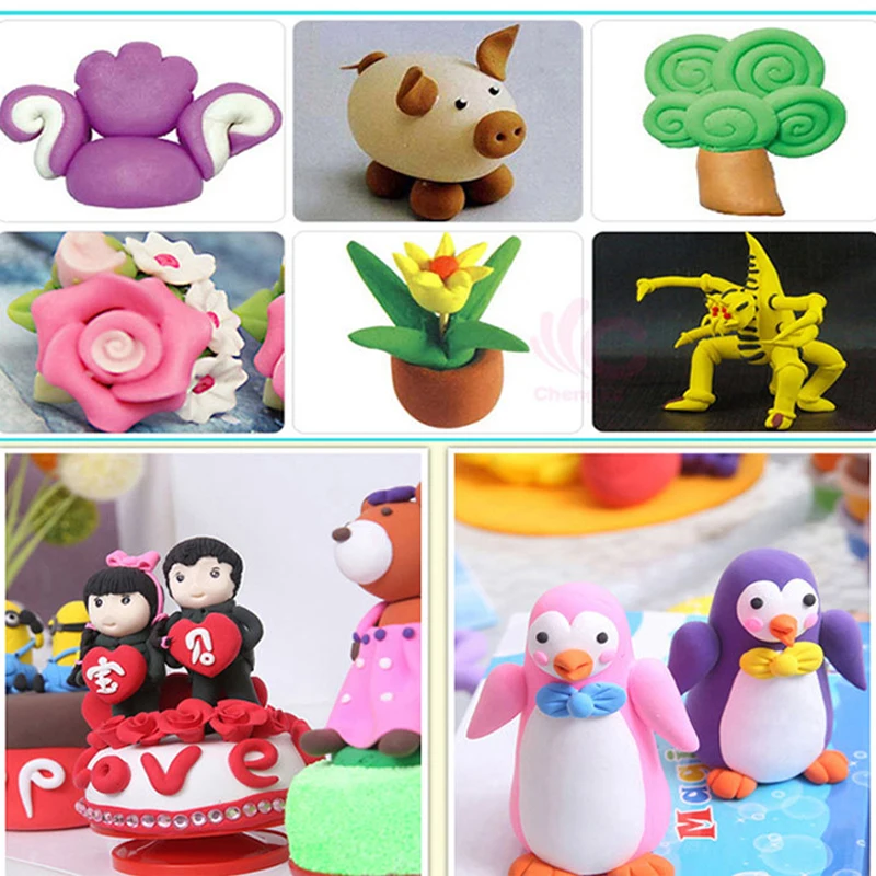 24 цвета x40g духовка для выпечки полимерная глина моделирования Floam Slime игрушки