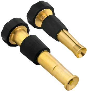 

2 Pack Water Hose Nozzle and Jet er Sprayer, Adjustable Garden Nozzle, Heavy-Duty Solid Brass Adjustable Spray Patterns