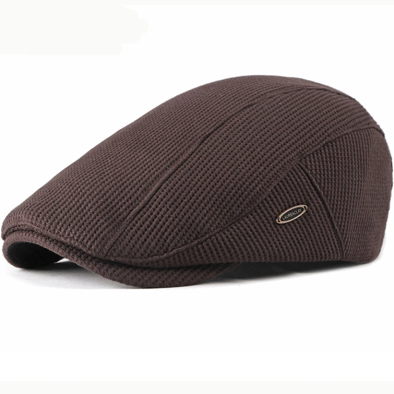 Beret Cap Autumn Winter Hat Caps for Men Women Adjustable Flat Cap Solid Knitted Beret hat woolen beret