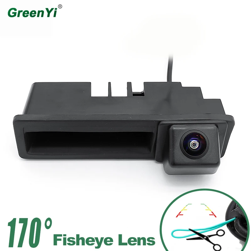

GreenYi 170 Degrees Fisheye Lens HD 1280x720P MCCD Starlight Night Vision Car Trunk Handle Camera For Audi A3 A4 A6 A6L S5 Q7