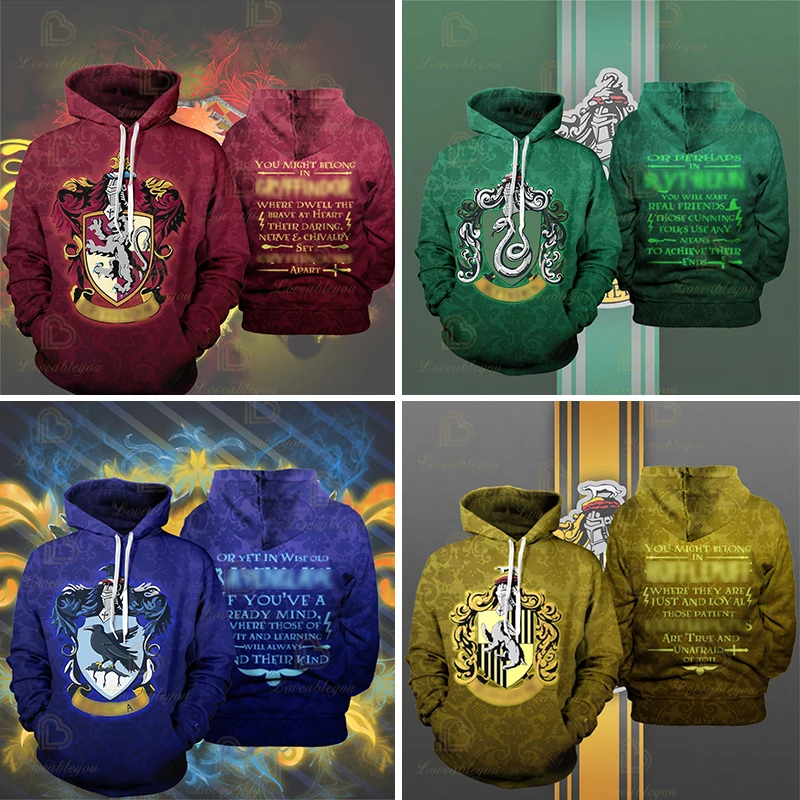 Gryffindor House Harry Potter 3D Printed Jacket Hoodie Cosplay Costume Sweater