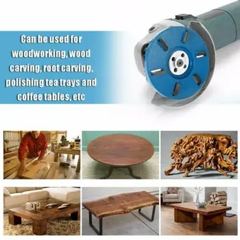 

Blue Tungsten 6 Teeth Wood Carving Cutter Disc Milling 22mm Angle Grinder Tool