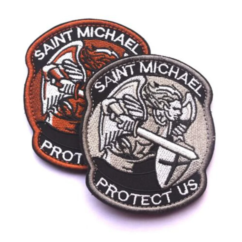 Святой Майкл Защитите нас патчи военный боевой знак вышитая аппликация армейская нашивка на нарукавную повязку для одежды наклейки сувениры