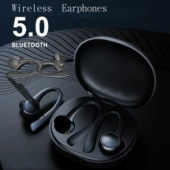 

True Wireless BT5.0 Earohone Dual Dialing Stereo Sound Headset Automatic Connect Portable Earphones with Charging Case for phone