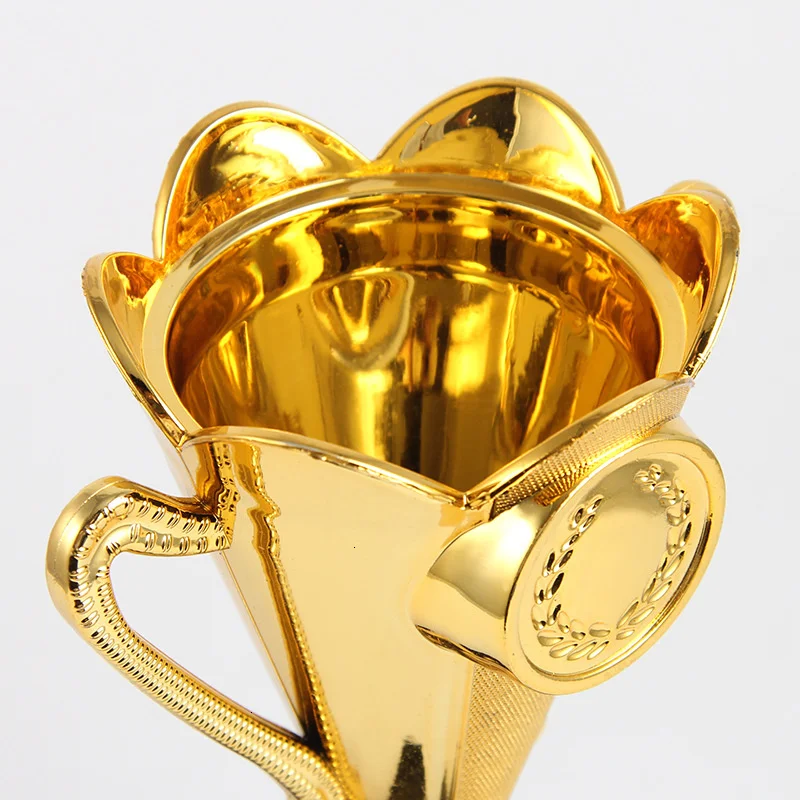 Gold Plated Trophy Cup Award Trophies, Free Customized Trophy, Champion Cup Ceremony, Competition Craft Souvenir