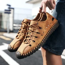 Г., летняя новая стильная модная мужская обувь дышащая открытая пористая обувь повседневная Уличная обувь сандалии большого размера 48, 47