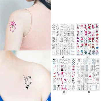 

30pcs Temporary Tattoos Stickers Body Art Stickers for Adults Kids Face Hand Neck Wrist Waterproof Tattoo Sticker Body Stickers