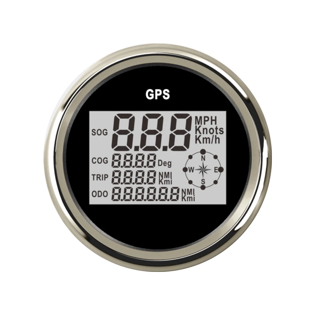 

Replacement Measuring Digital Display GPS Motorbike Waterproof Speedometer Boating Stainless Steel Auto Universal Professional