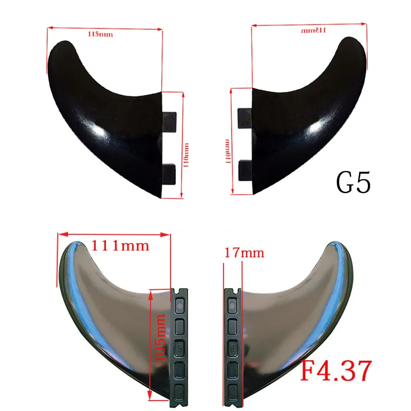 Aletas de tabla de surf FCS G5 FUTURE, nailon de plástico de 4,37 pulgadas + fibra de vidrio, tamaño M, quillas FCS, aleta de surf, lado gemelo, 2 uds.