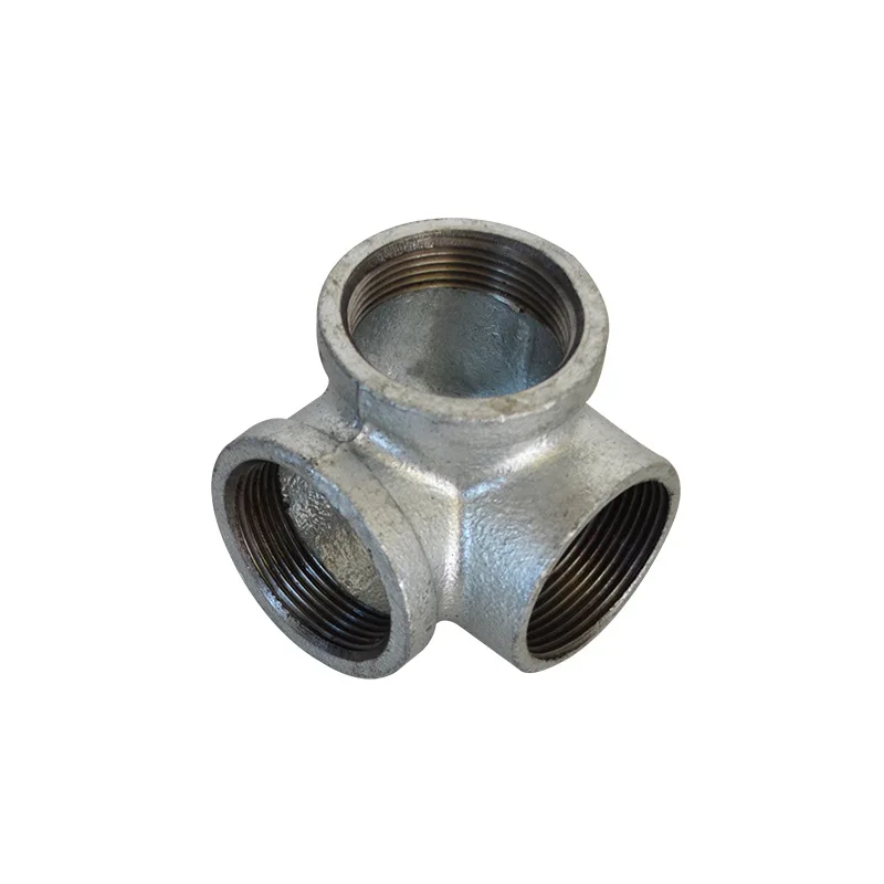 

Galvanized 221 Malleable Iron Three Elbow Corner Stereo T-connector Pipe Clothes Rack Storage Shelf Angle T-connector Iron Pipe