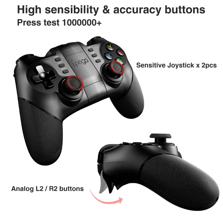Ipega PG-9076 Bluetooth геймпад с 2,4G беспроводной приемник джойстик геймпады для PS3 Android телефонов ТВ коробка ПК игровой контроллер