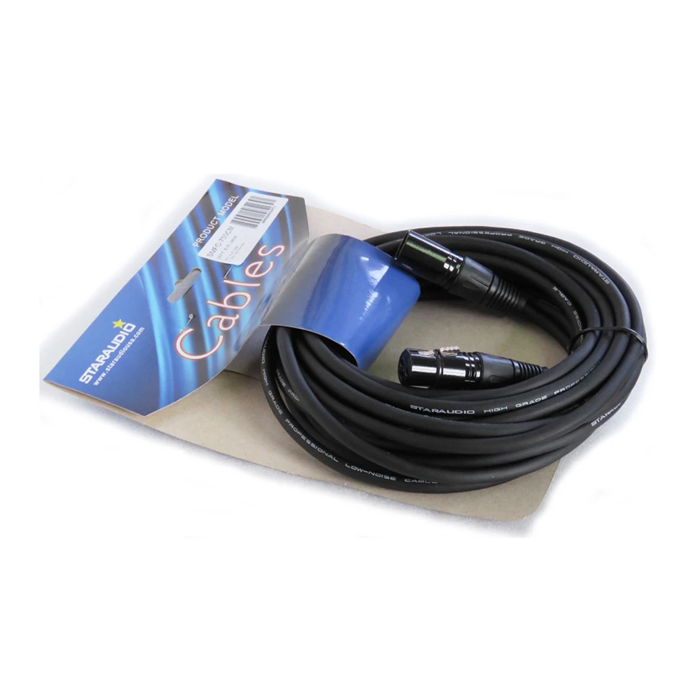 STARAUDIO 2 шт 25 футов (7 5 м) папа мама микшер спикер 3 Pin экранированные кабели XLR SMFC