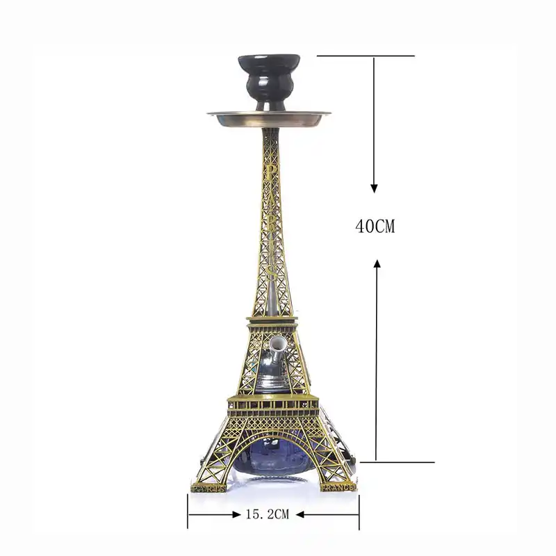 Paris Eiffel Turm Arabischen Shisha Shisha Komplette Sheesha Chicha Narguile Schussel Holzkohle Tablett Tong Doppel Schlauch Rauchen Hooka Set Wasserpfeifen Zubehor Aliexpress