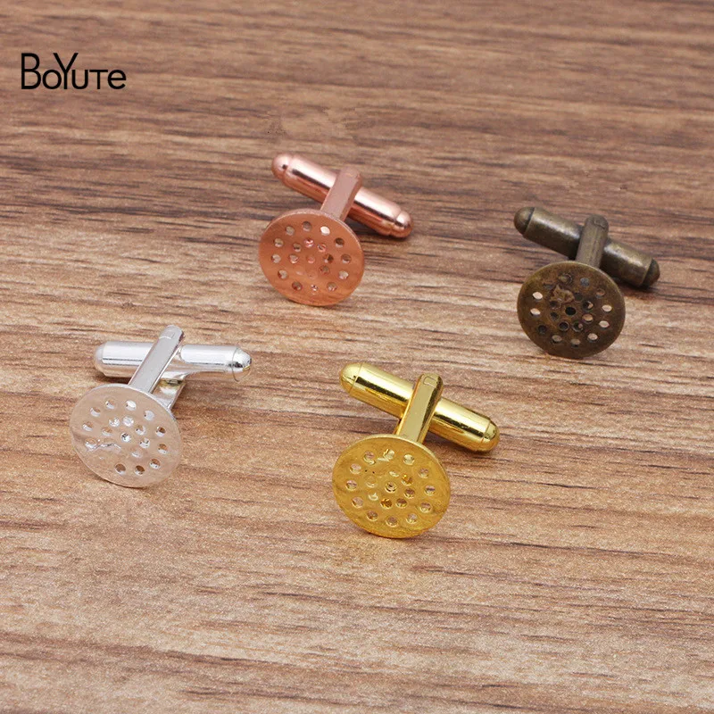 

BoYuTe (20 Pieces/Lot) Metal Brass 12MM French Cufflinks Base Diy Hand Made Cufflinks Jewelry Accessories