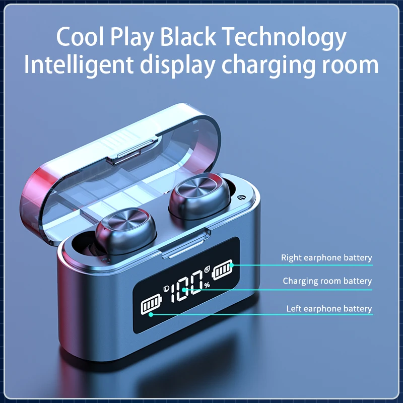 Wireless Bluetooth Earphone with Microphone Sports Waterproof Touch Control Music Earbuds For Phone Wireless Headphones Headset