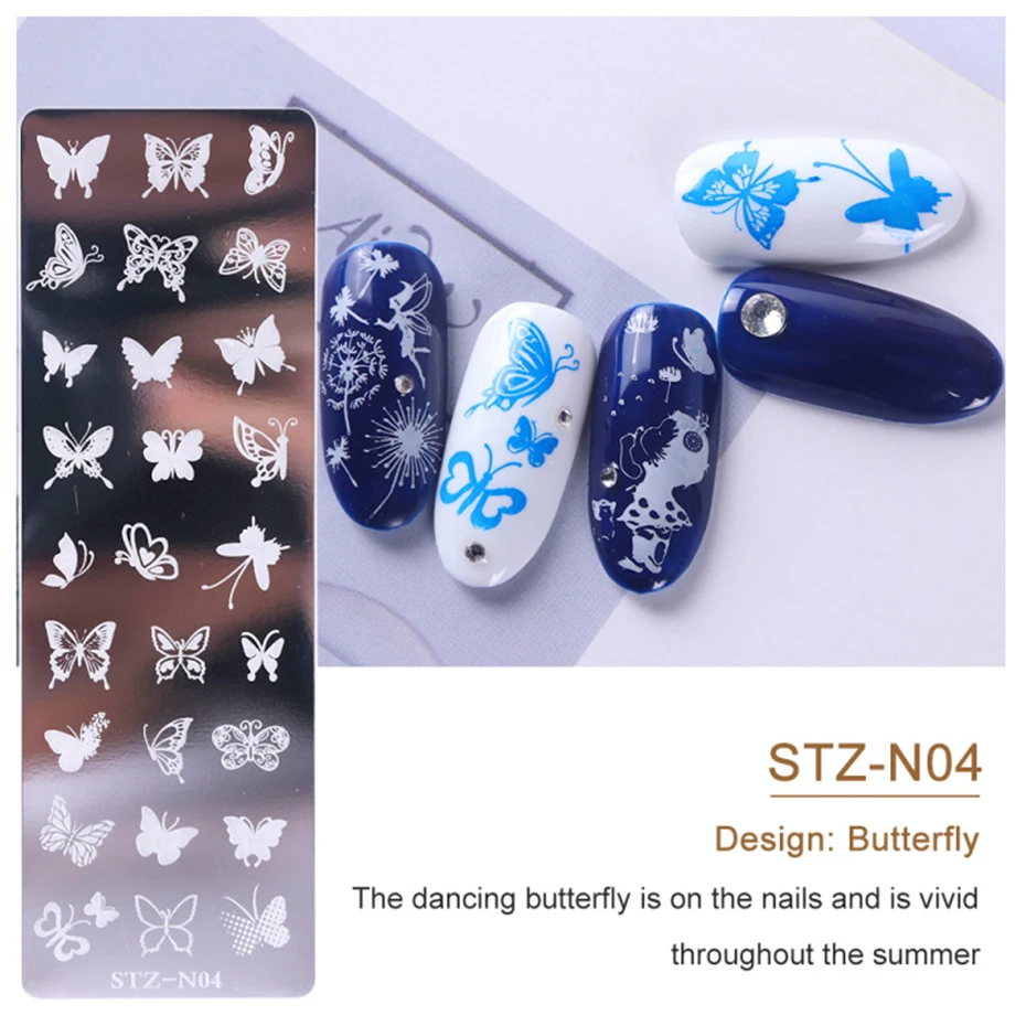 Рождественский штамп для ногтей пластины шаблон для ногтей лист цветок трафарет для рисования снежинок для лака для ногтей печать для маникюра CHSTZN01-12-2