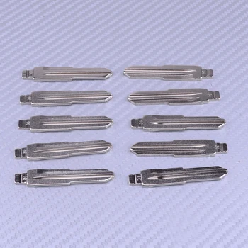 

DWCX 10PCS Silver Metal Blank Uncut Flip KD/VVDI Remote Key Blade #34 fit for Kia Rio Hyundai Accent