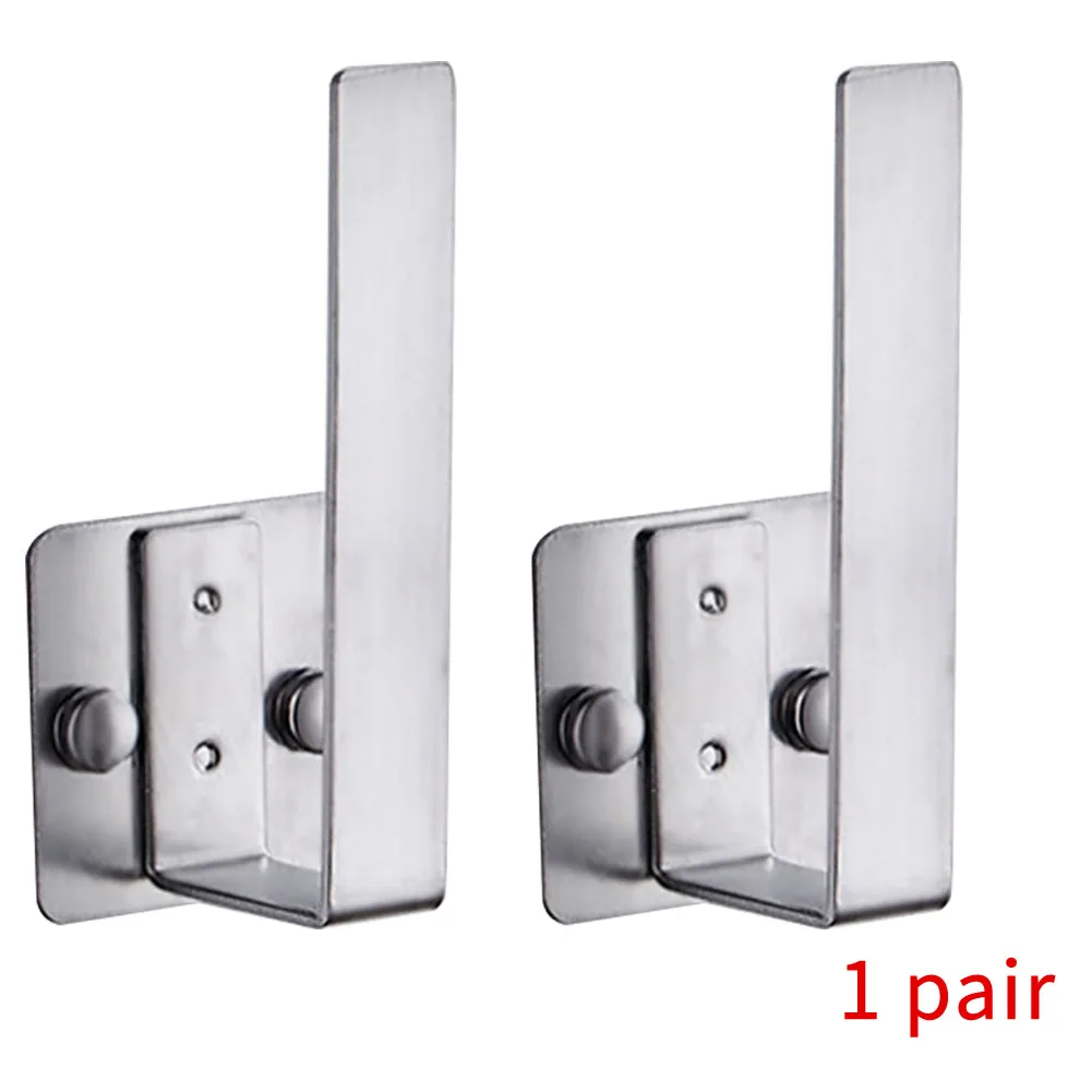 Серебристый 1 пара крепкий настенный стеллаж для горшков держатель крышки разделочная доска пробивная нержавеющая сталь кухонный Органайзер Экономия пространства для хранения - Цвет: Серебристый