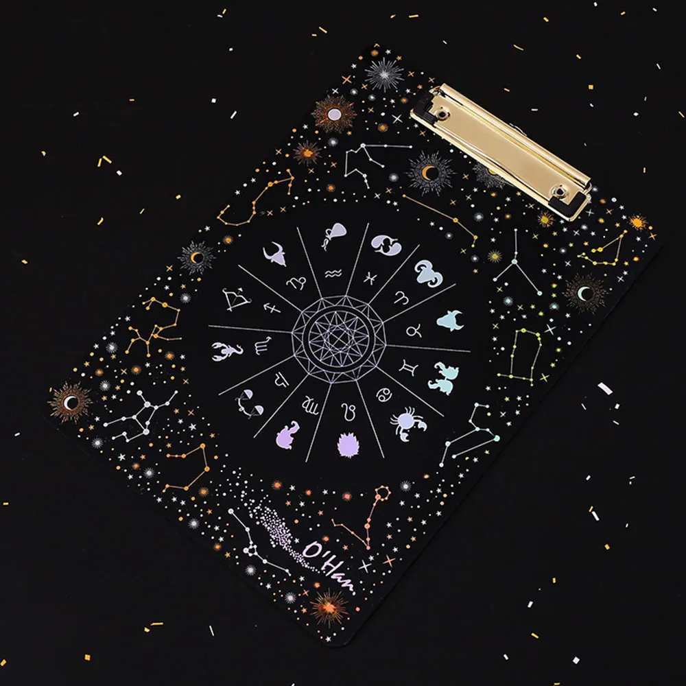 A4 буфер А4 держатель для файлов блокнот подложка звездное небо узор офисные принадлежности для документов студенческие акриловые канцелярские принадлежности