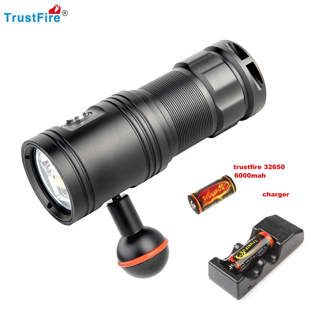 TrustFire DF30 вспышка для подводного погружения и светильник Cree XM L2 2350LM